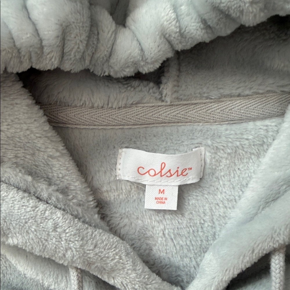 Colsie Light Gray Fleece Hoodie - Picture 3 of 7